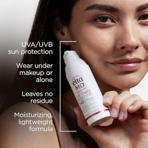 Close-up of UV Daily pump showing easy, mess-free application for skincare routines.
