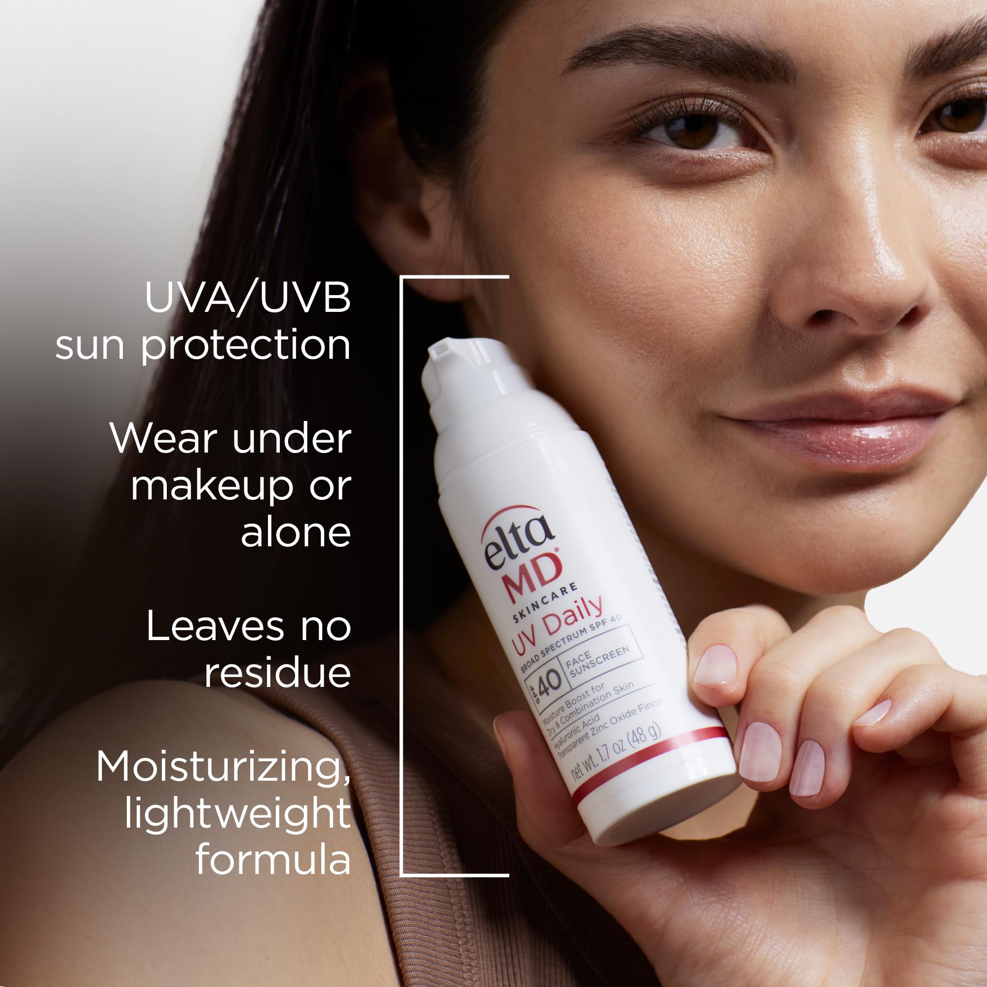 Untinted swatch of EltaMD UV Daily SPF 40 demonstrating lightweight texture