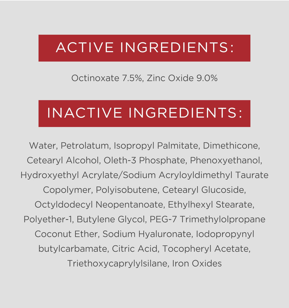 Application technique for EltaMD UV Daily tinted sunscreen demonstrating even spread