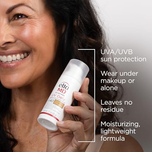 Closeup of EltaMD UV Daily tinted sunscreen pump for easy dispensing