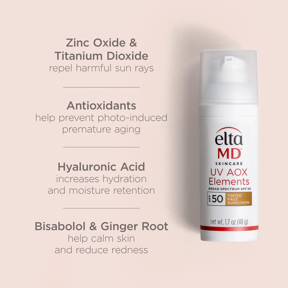 EltaMD UV Elements airless pump packaging emphasizes hygienic dispensing