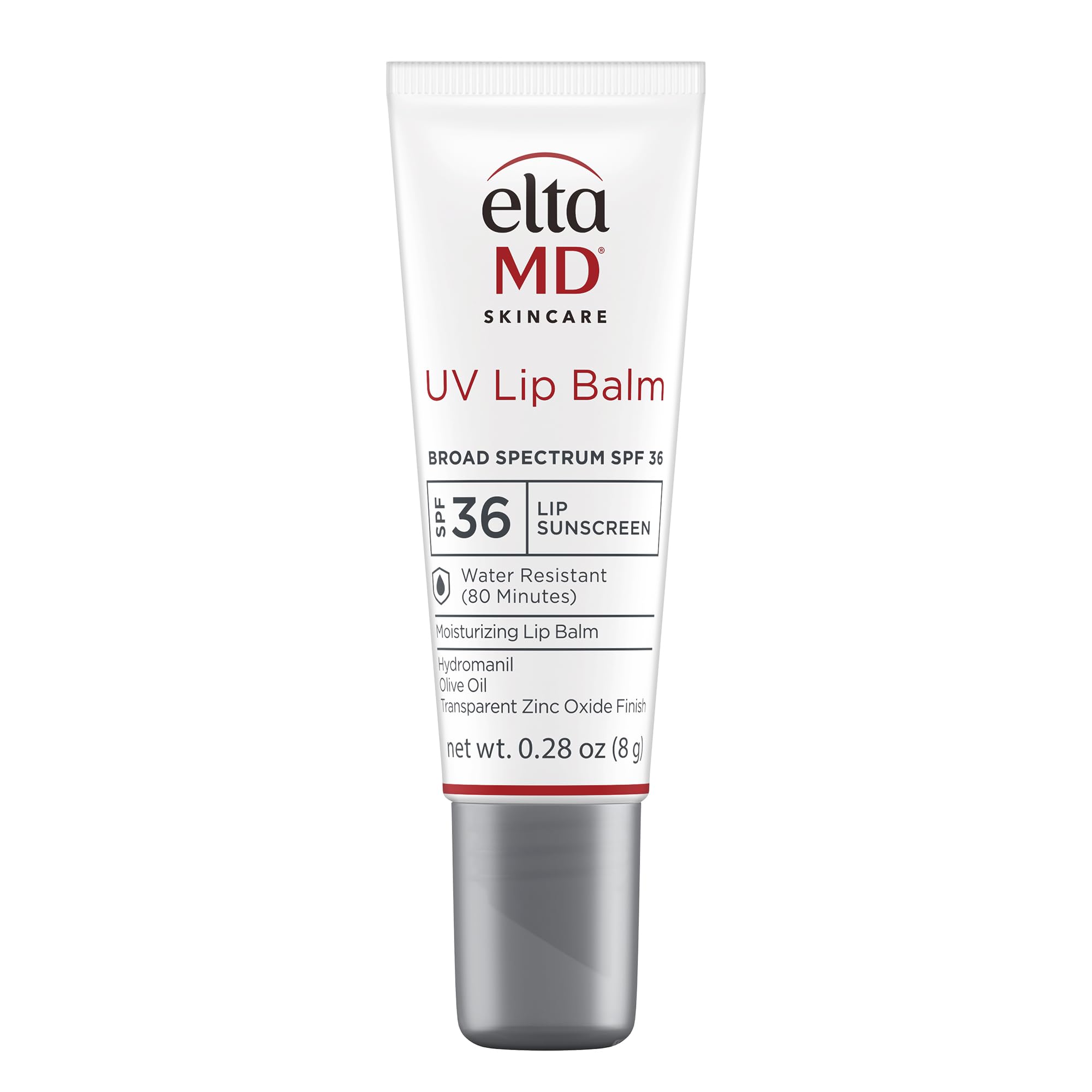 EltaMD UV Lip Balm SPF 30+ tube for smooth, hydrated lips.