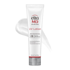 EltaMD UV Lotion pump bottle shown for easy full-body sun protection.