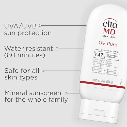 EltaMD UV Pure on-face application showing light, non-greasy feel.