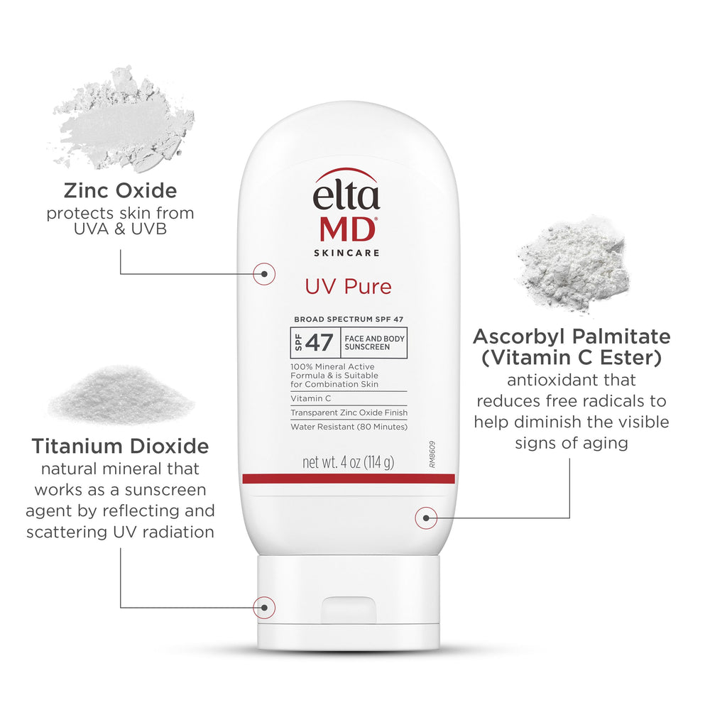 EltaMD UV Pure demonstrating 80-minute water resistance.