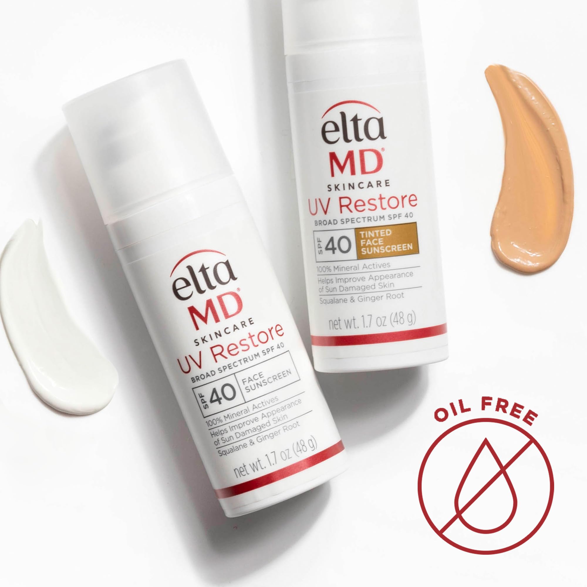 EltaMD UV Restore bottle highlights ginger root extract for skin vitality
