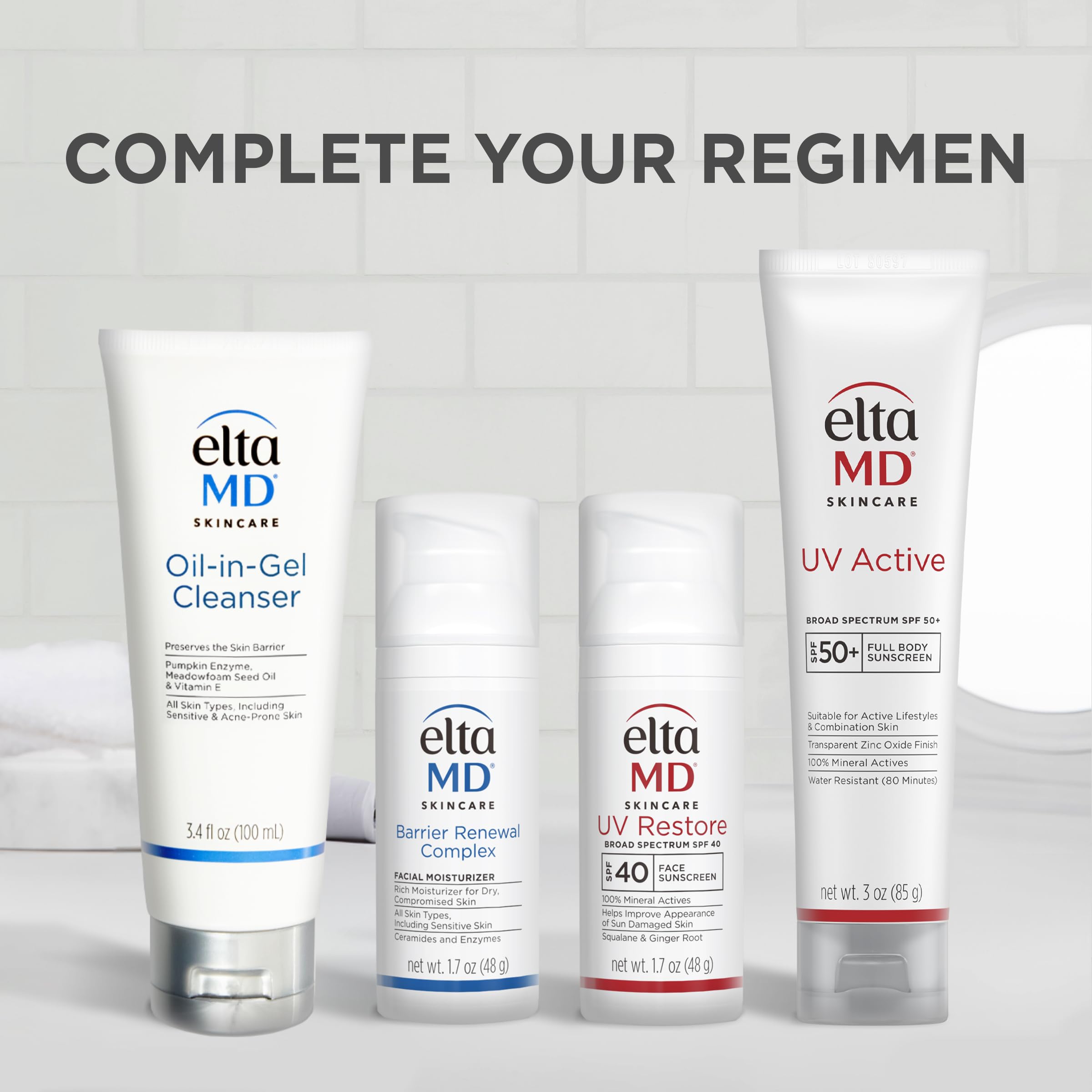 EltaMD UV Restore mature skin focus suggests repair-friendly sun protection