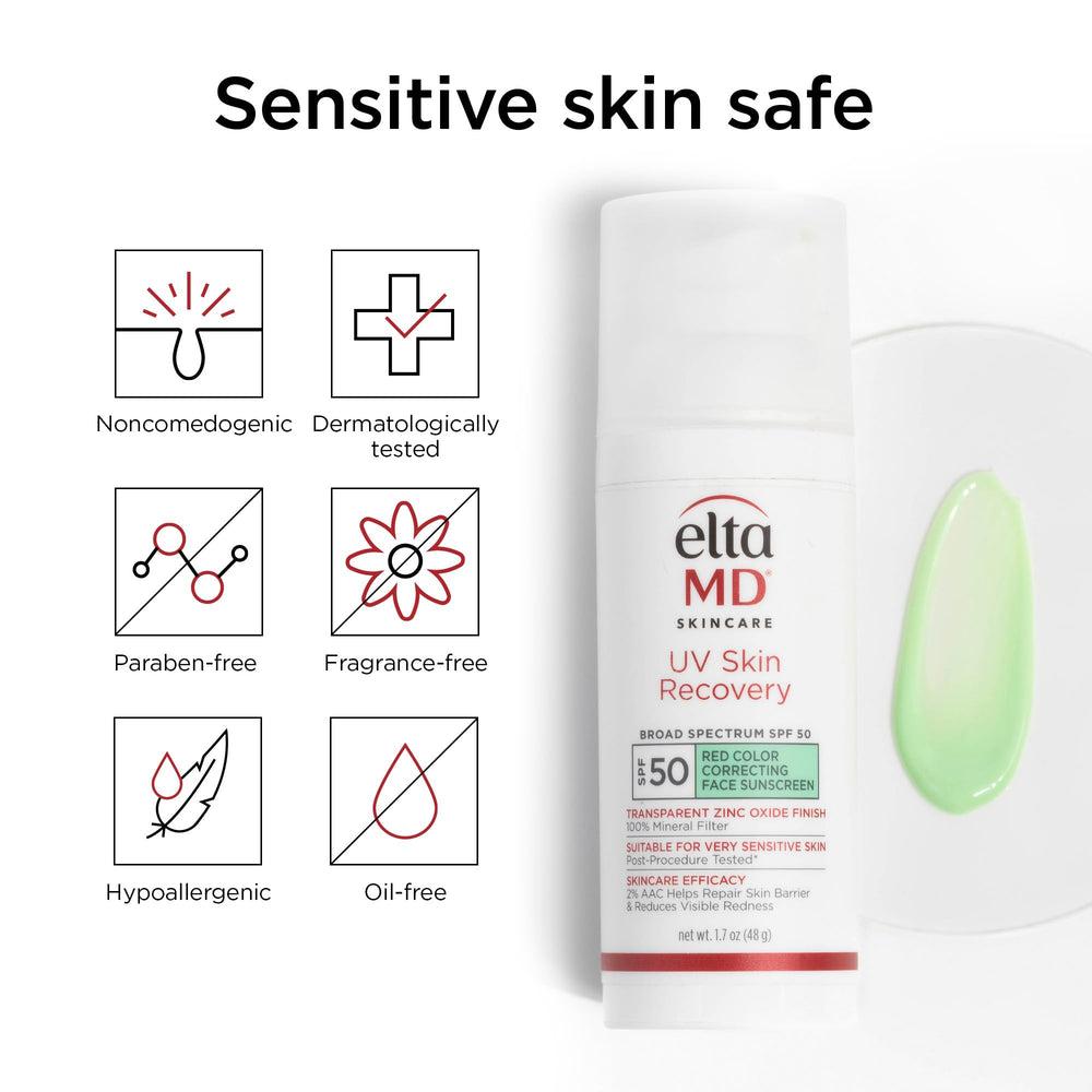 Sensitive skin-friendly mineral sunscreen that feels lightweight.