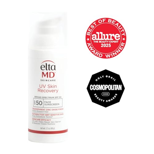 EltaMD UV Skin Recovery texture close-up highlights lightweight, oil-free feel.
