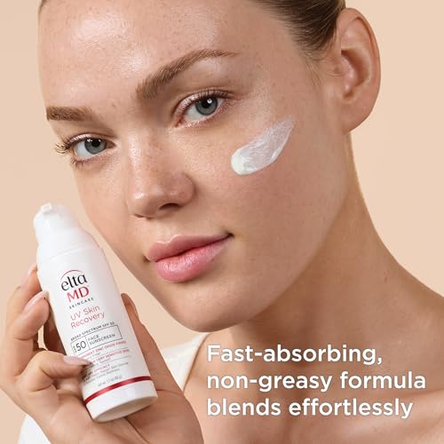 EltaMD UV Skin Recovery untinted formula on skin demonstrates natural finish.