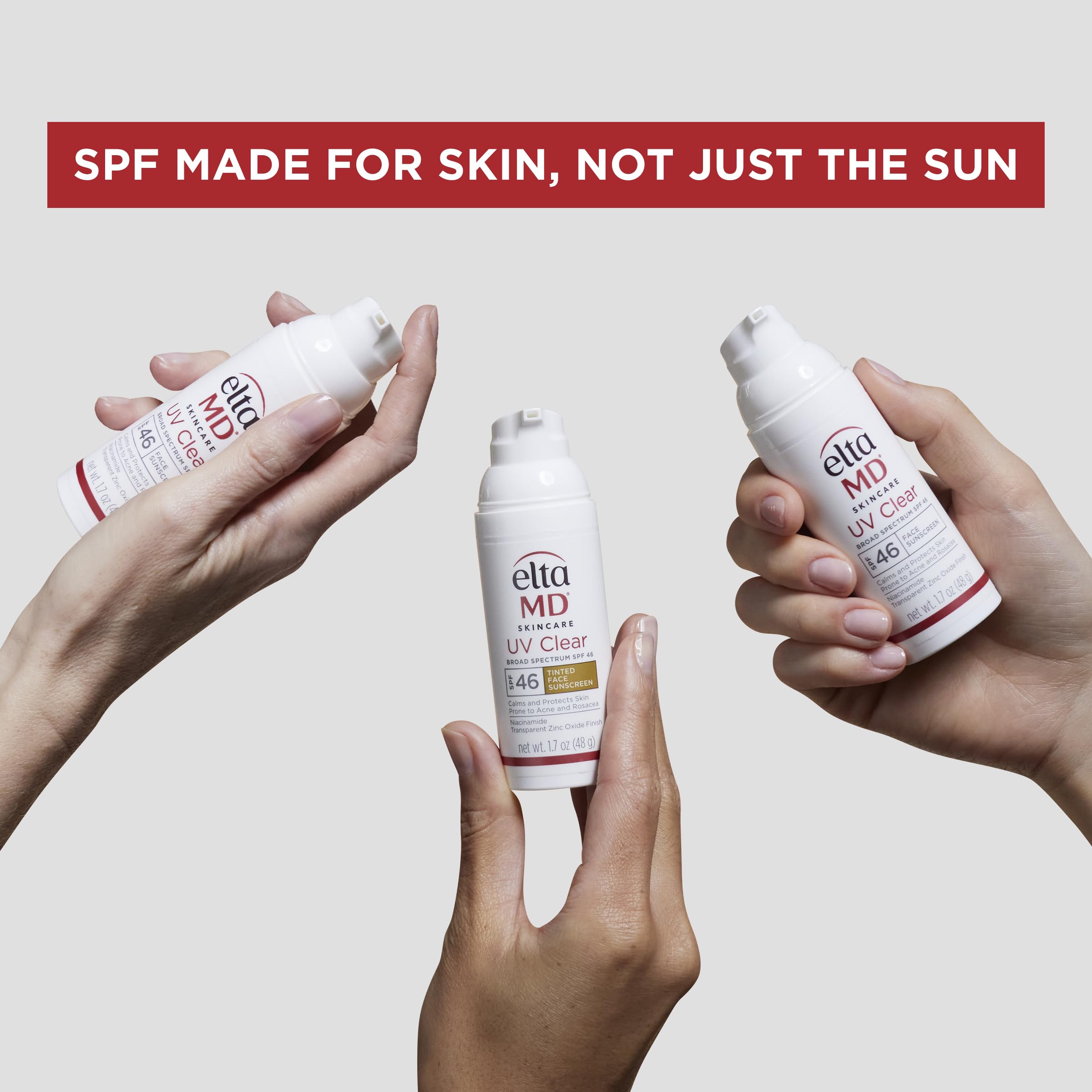 EltaMD UV Sport lotion rubbed into the arm for quick coverage