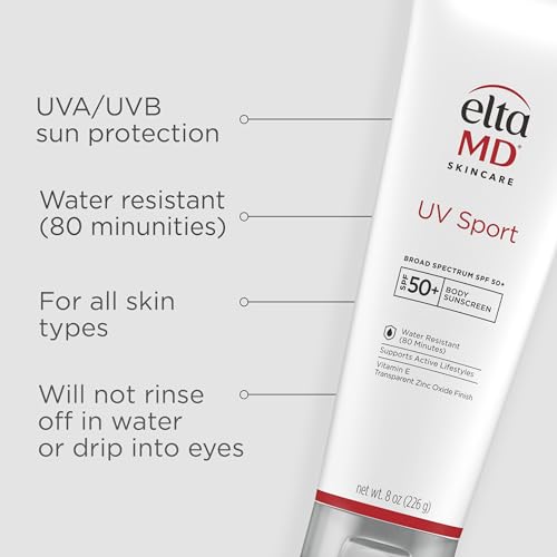 EltaMD UV Sport lotion being dispensed for quick outdoor application