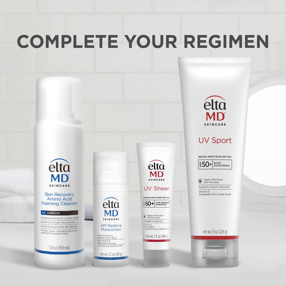 EltaMD UV Sport 80-minute water resistance feature highlighted on packaging