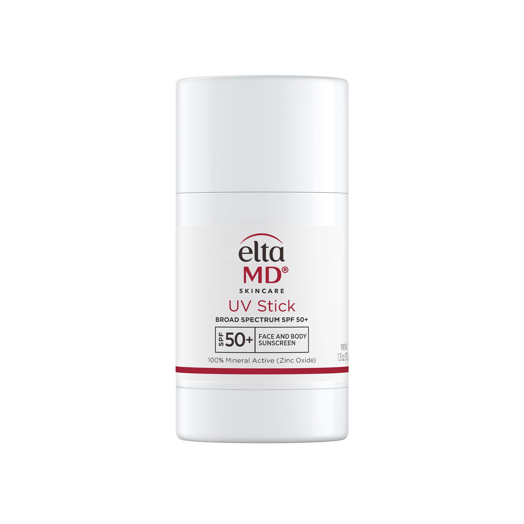 EltaMD UV Stick packaging highlights travel-size mineral sunscreen for on-the-go protection.