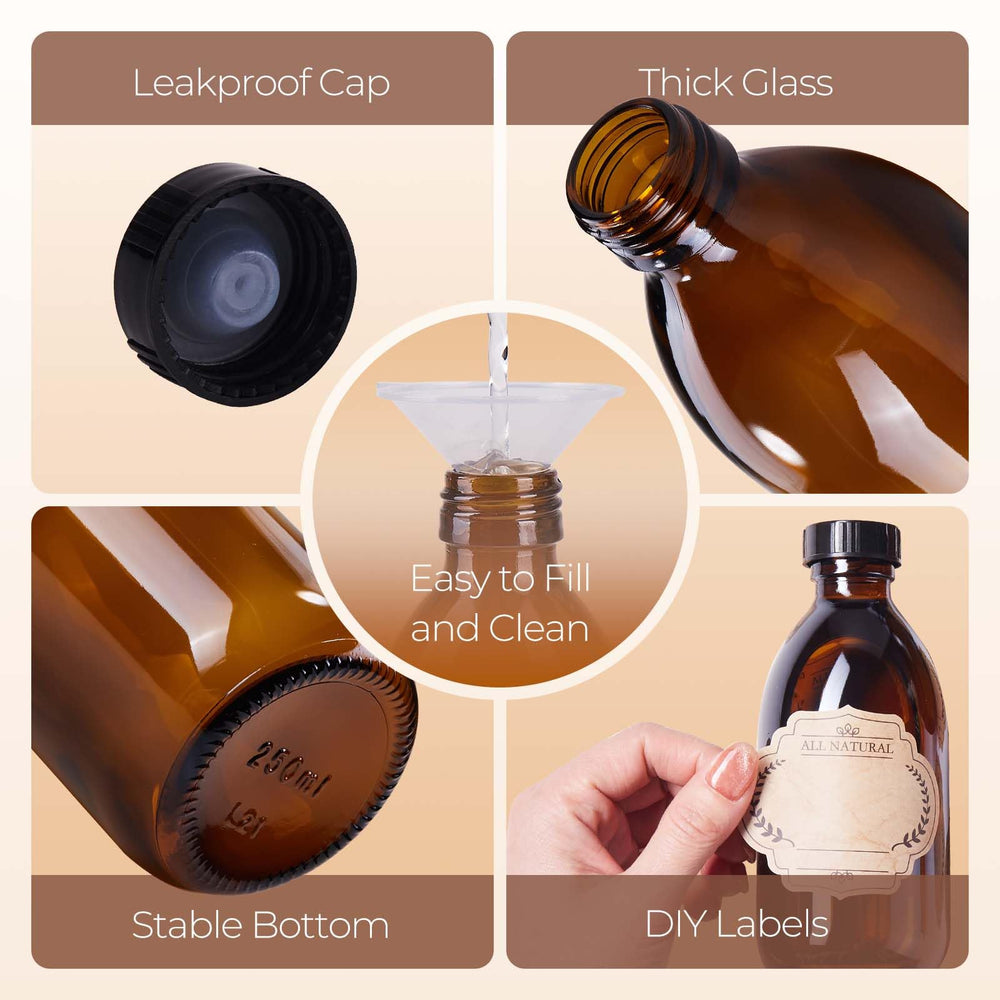 Elumeiro included funnel for easy pouring without spills.