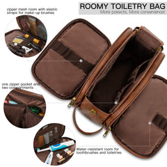 Elviros water-resistant PU leather exterior with reinforced seams.