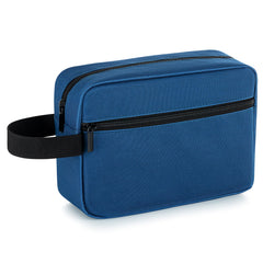 Elviros travel toiletry bag in navy blue with hanging design for easy organization on the go