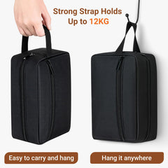 Elviros shaving compartment keeps razors secure and organized.