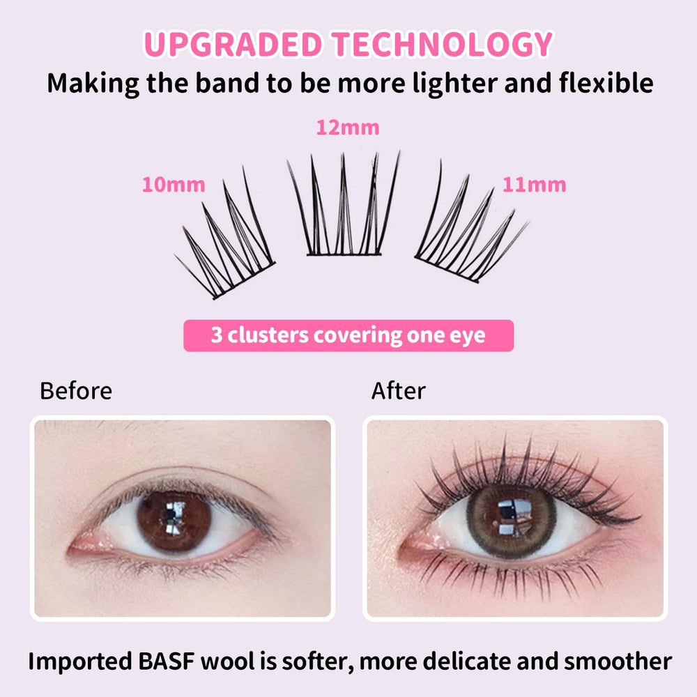 ELYZZA Idol lash band detail highlights thin, comfortable, knot-free band.