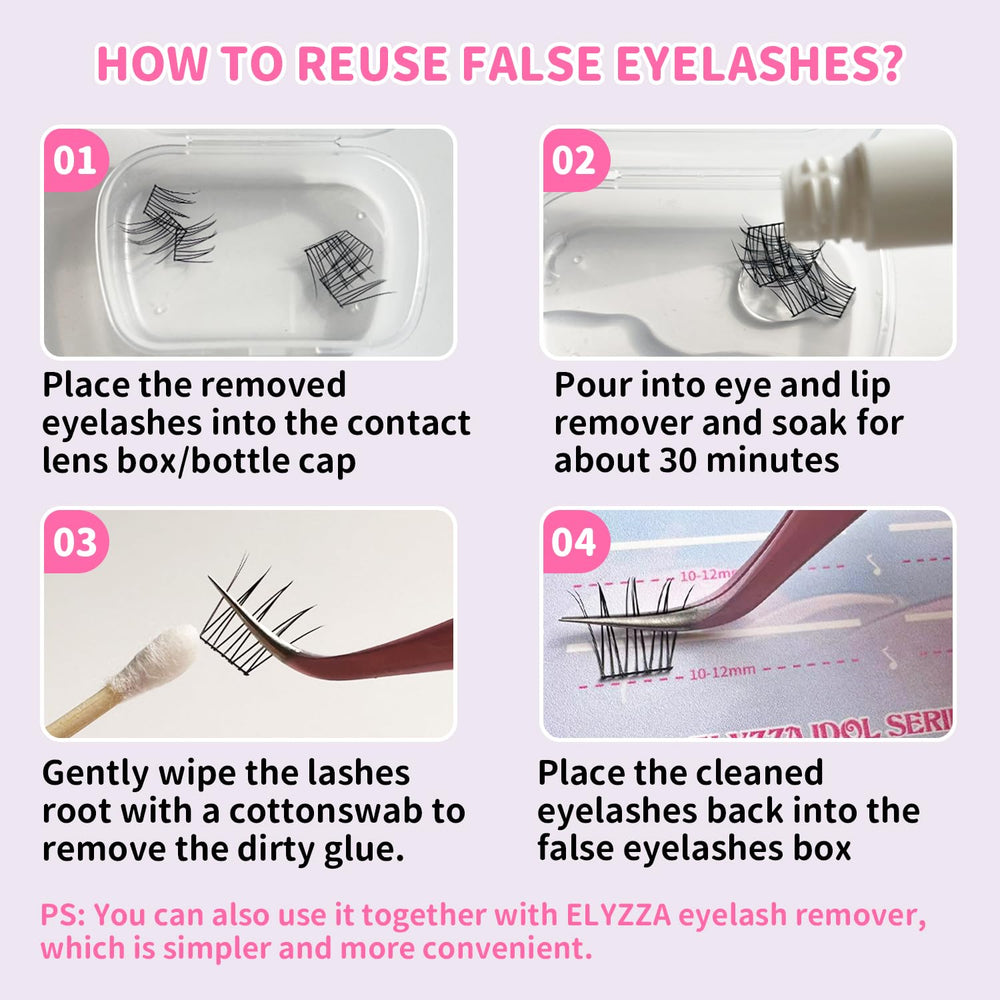 ELYZZA Idol lash maintenance storage suggests long-lasting reuse with proper care.