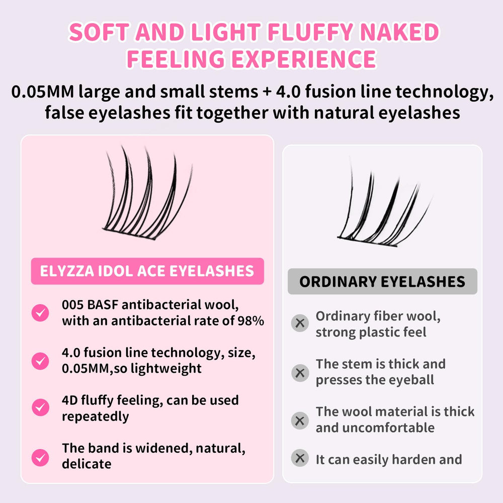 ELYZZA Idol lashes on eye dramatic look for bold definition.