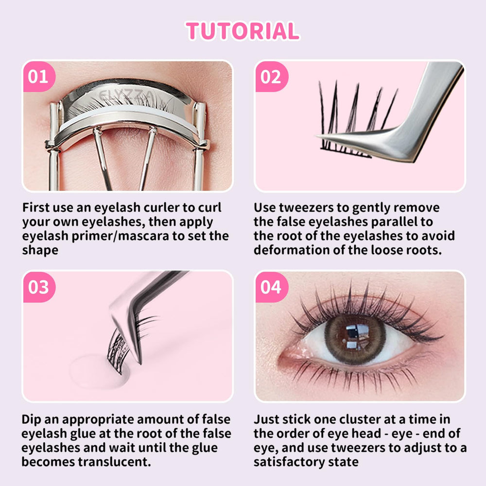 ELYZZA Idol lashes on eye natural look for effortless everyday enhancement.