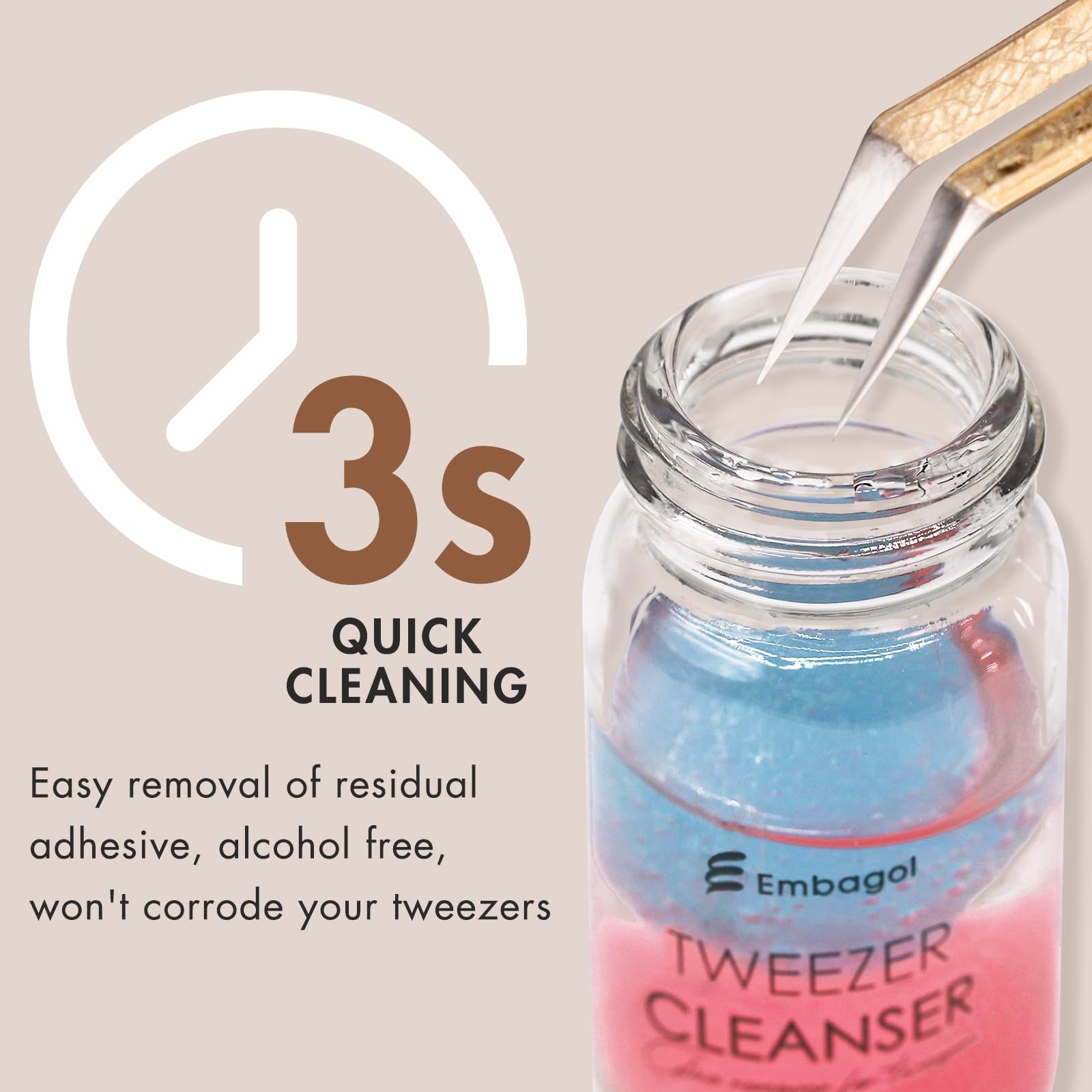 Embagol glue remover liquid cleans tough residues with ease.