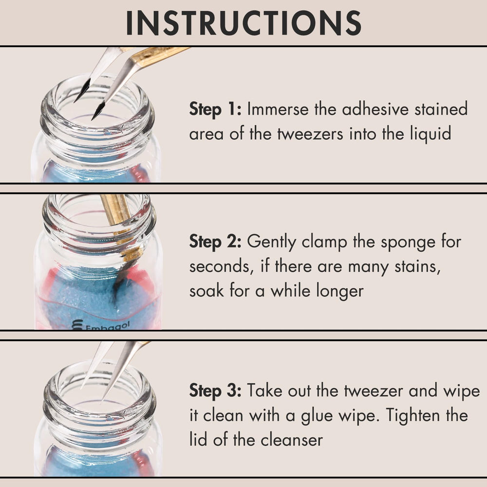 Embagol home and salon use cleanser keeps tools tidy between clients.
