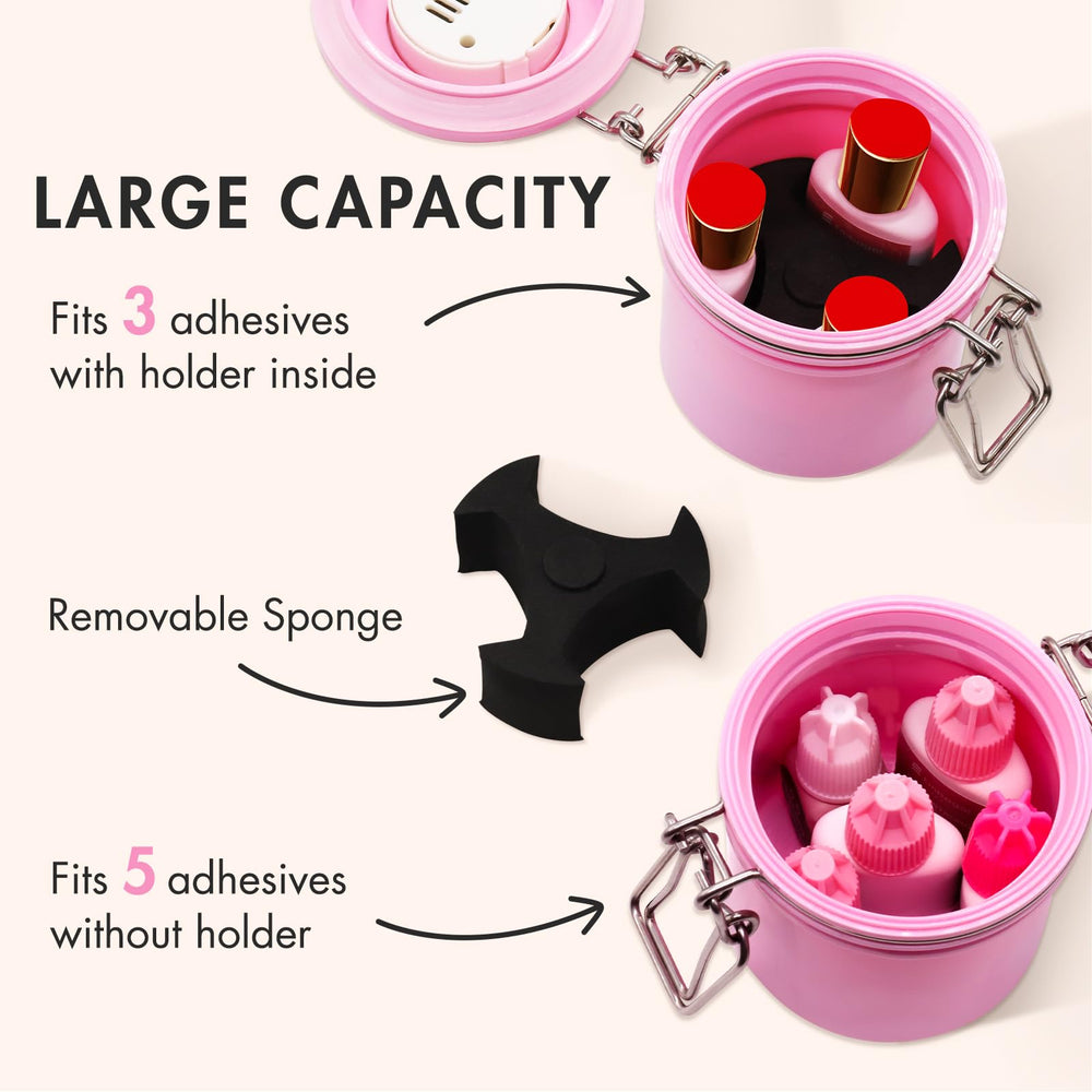 Embagol large-capacity tank fits multiple glue bottles for efficient workspace.