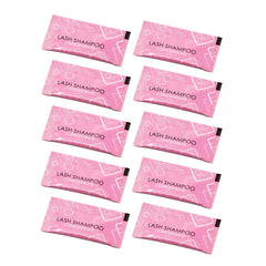 Embagol lash shampoo concentrate bottle demonstrates gentle, oil-free cleansing for extensions.