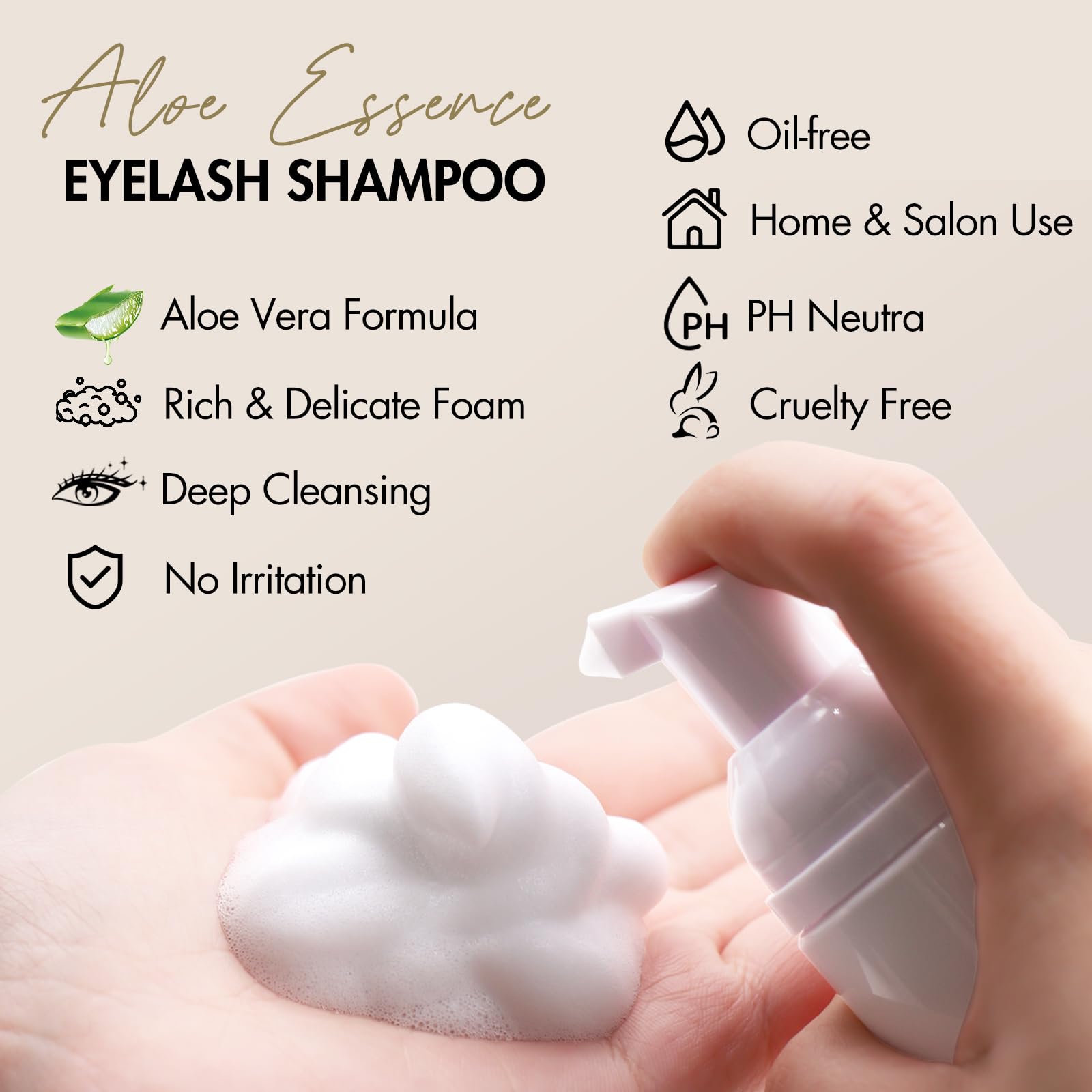 Embagol lash shampoo concentrate packaging highlights travel-friendly, compact form.