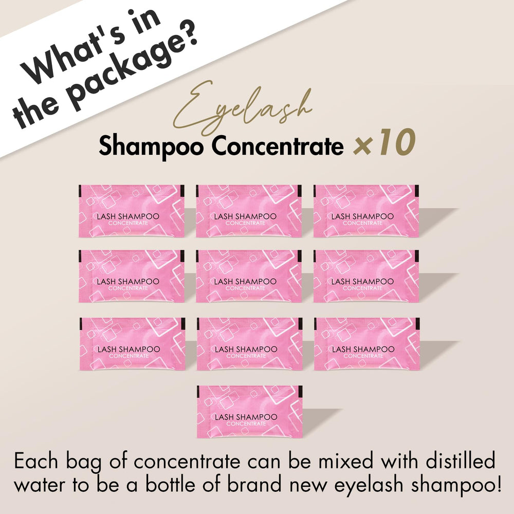 Embagol lash shampoo travel-size bottle showing 600ml total.