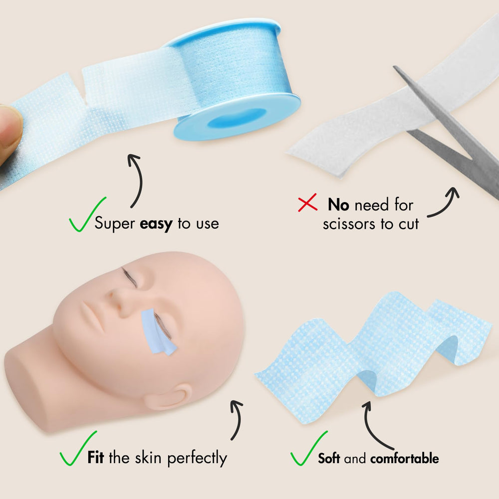 Embagol lash tape blue ideal for lash extensions during sessions.