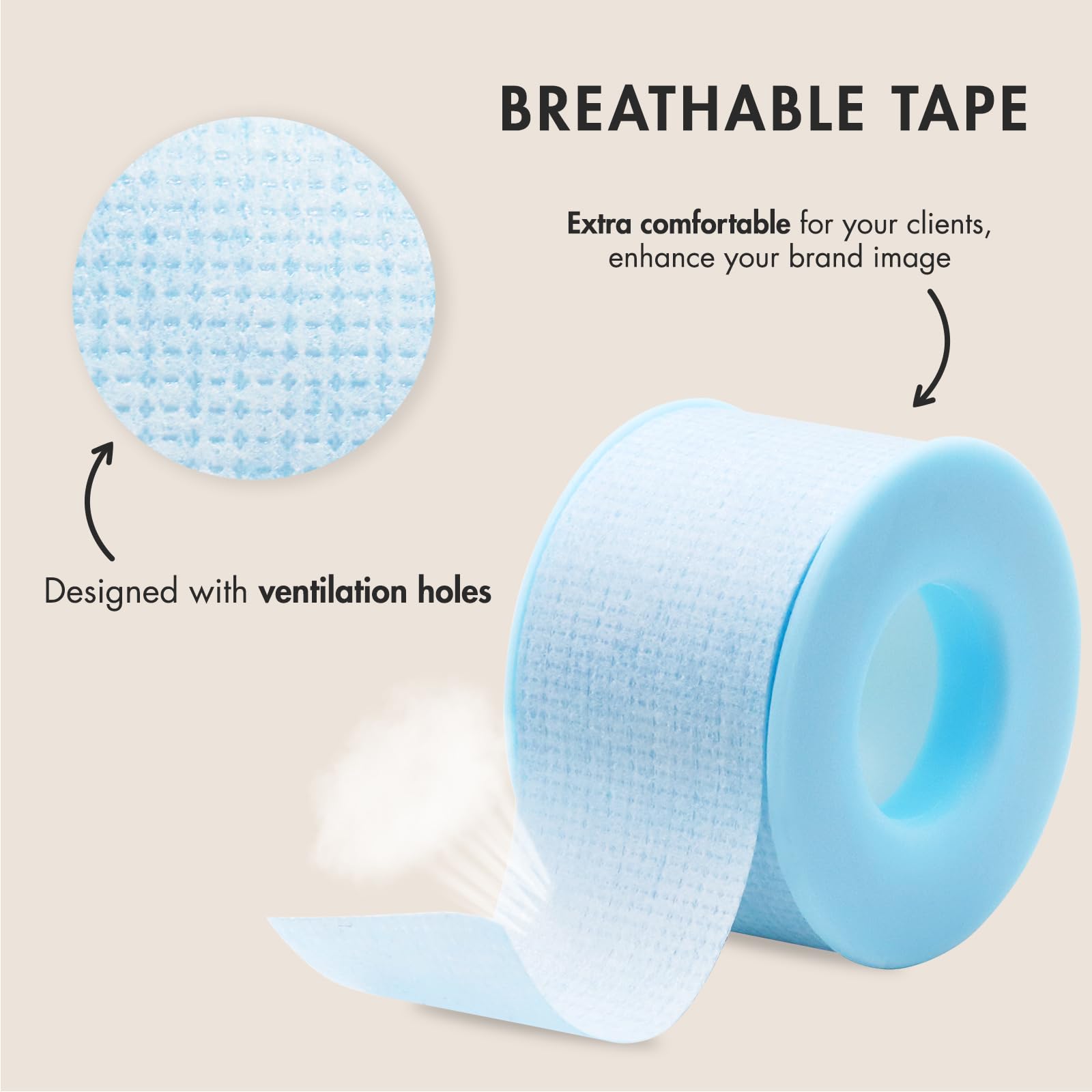 Embagol blue lash tape shows easy tear design for quick setup