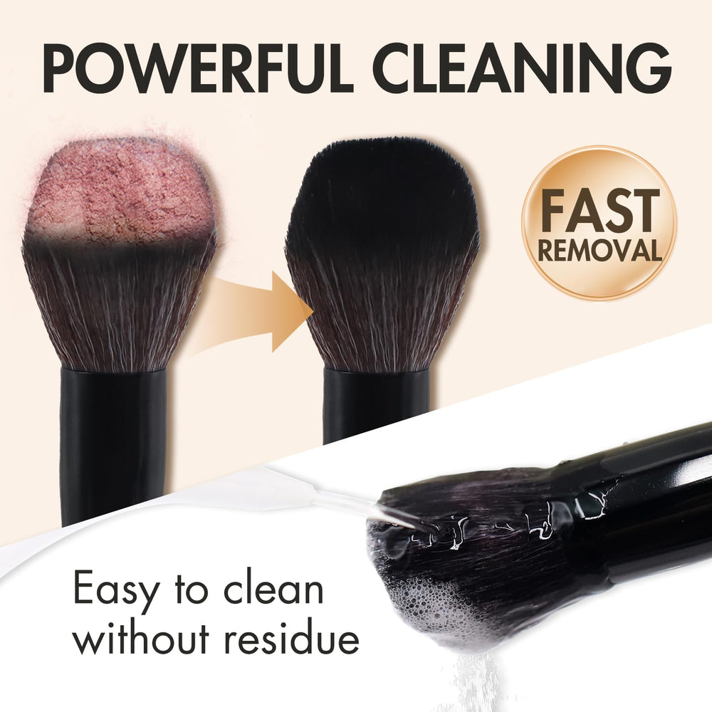Embagol silicone cleaning pad aids thorough brush cleaning