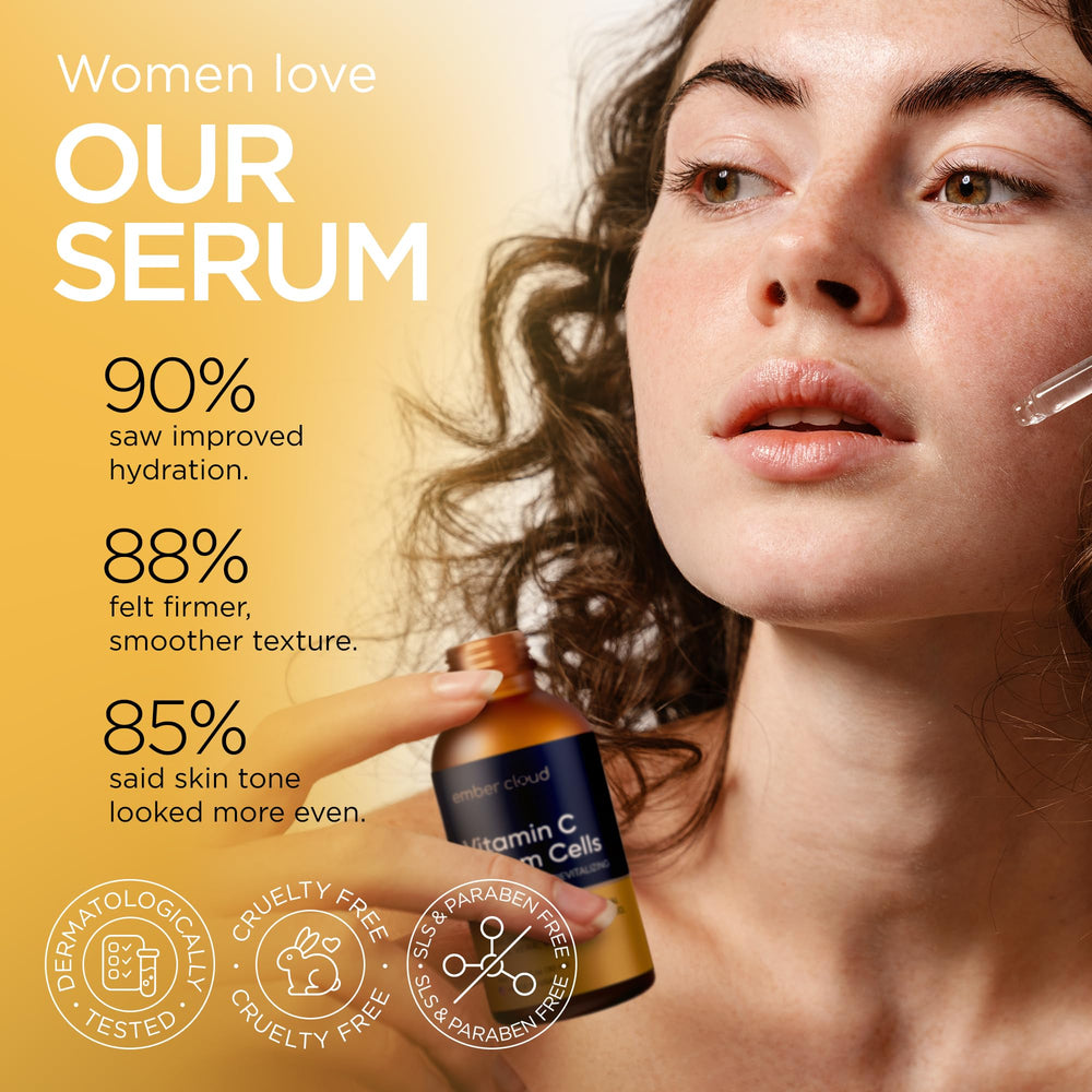 Ember Cloud Stem Cells serum ingredient close-up highlighting vitality and renewal.