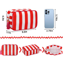 EMBRUNIOICE canvas makeup bag interior sponge protects cosmetics during daily use.