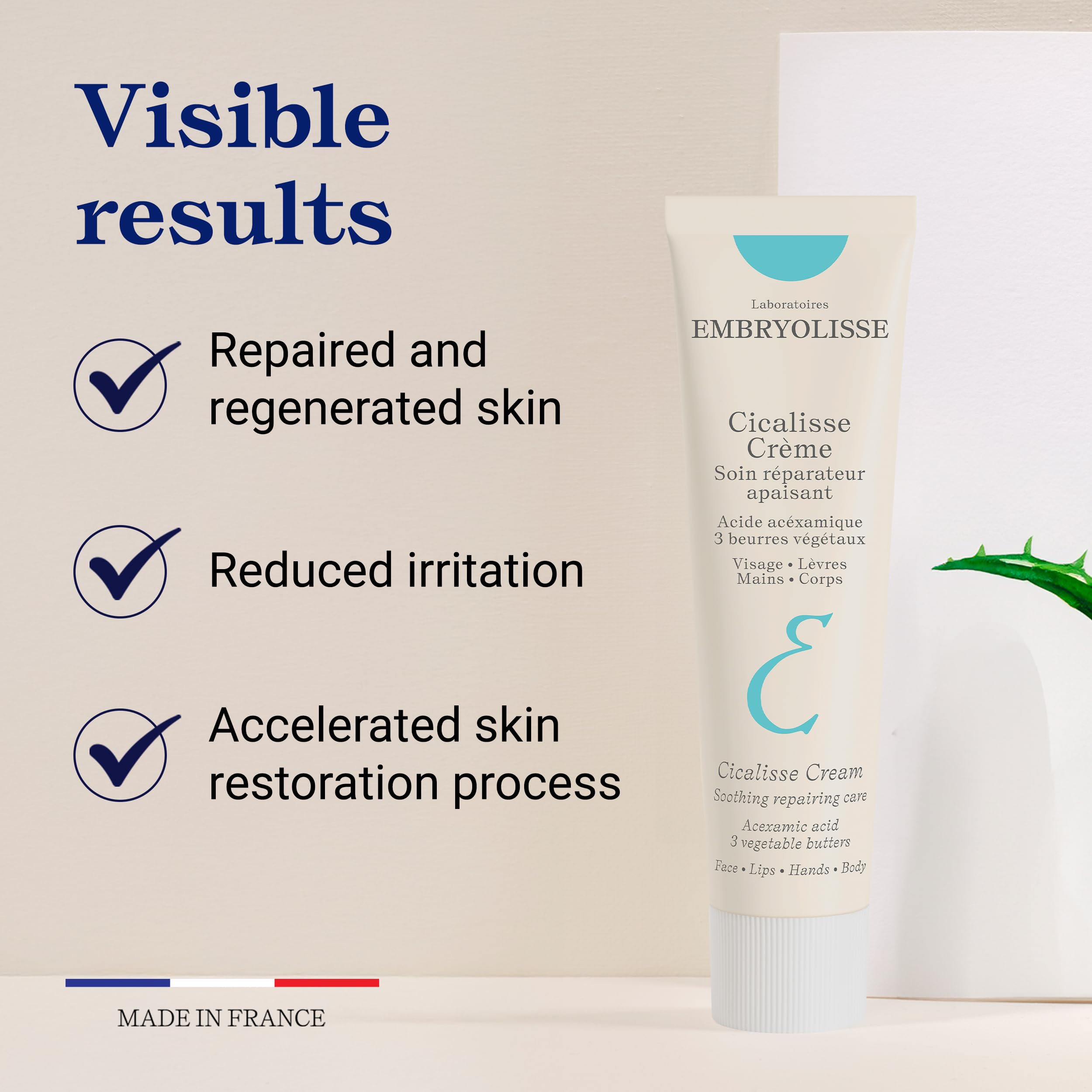 Envase de aluminio de Embryolisse Cicalisse, reciclable y práctico