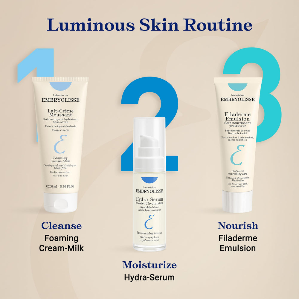 Embryolisse Filaderme Emulsion ingredients graphic shows natural origins.
