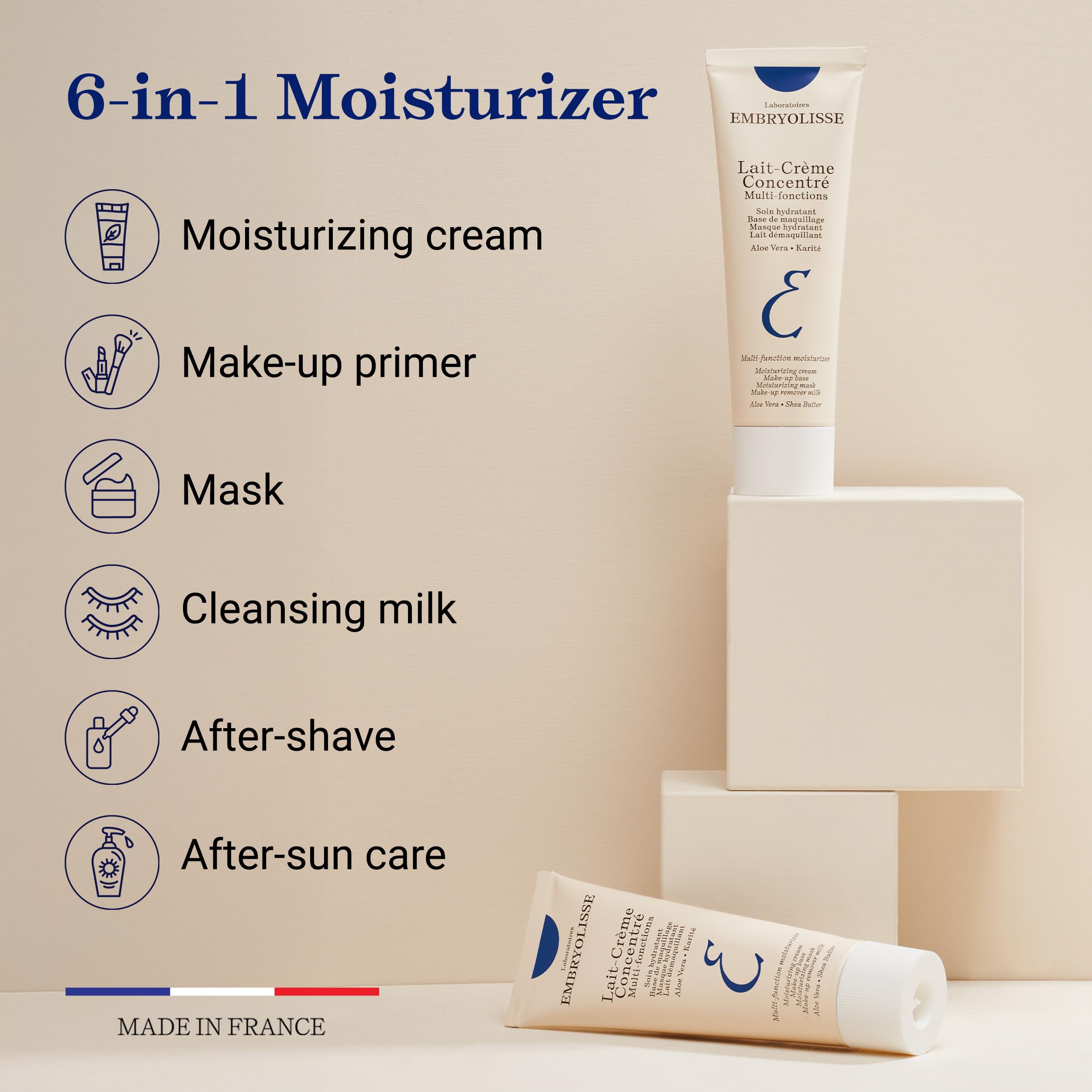 Embryolisse Lait-Crème Concentré being applied as moisturizer on the face.