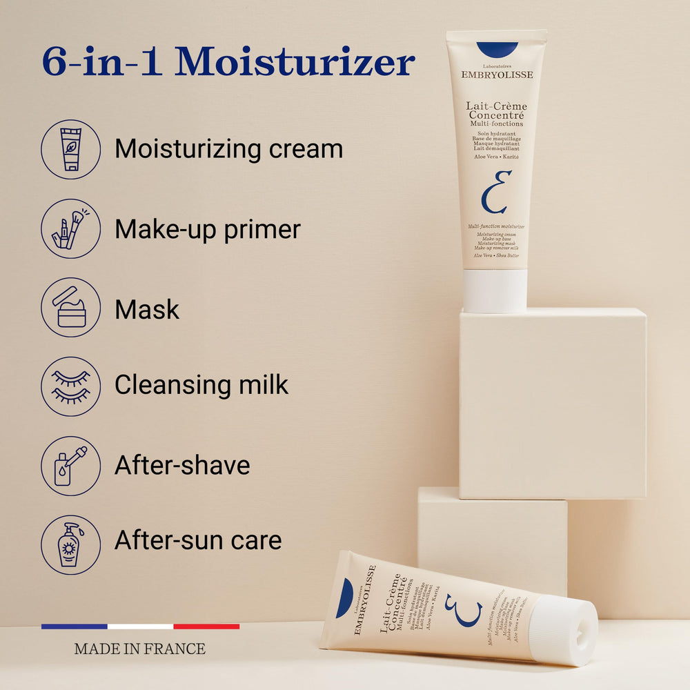 Embryolisse Lait-Crème Concentré being applied as moisturizer on the face.