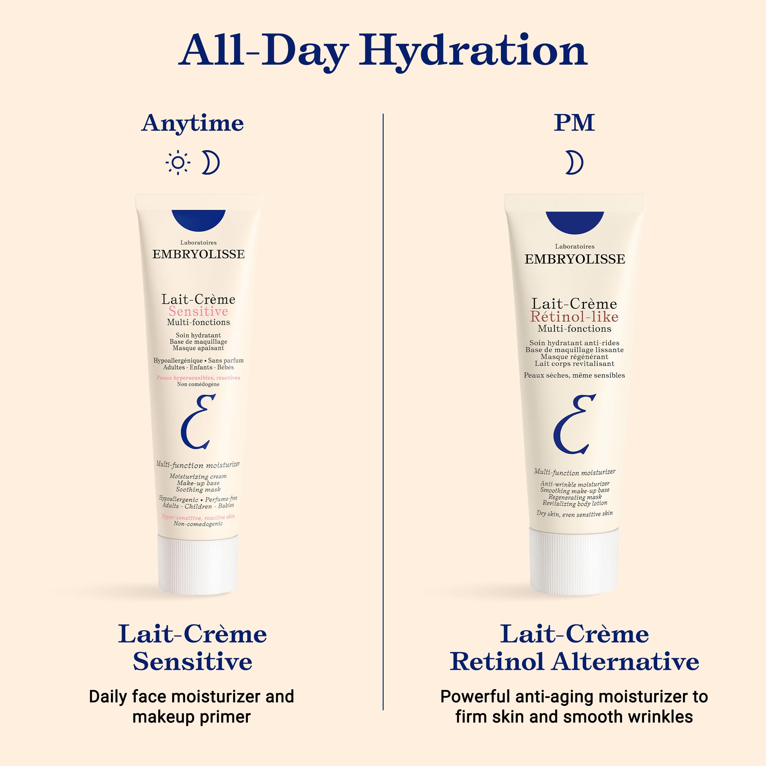 Body application idea: Embryolisse Lait-Creme Sensitive for versatile hydration.