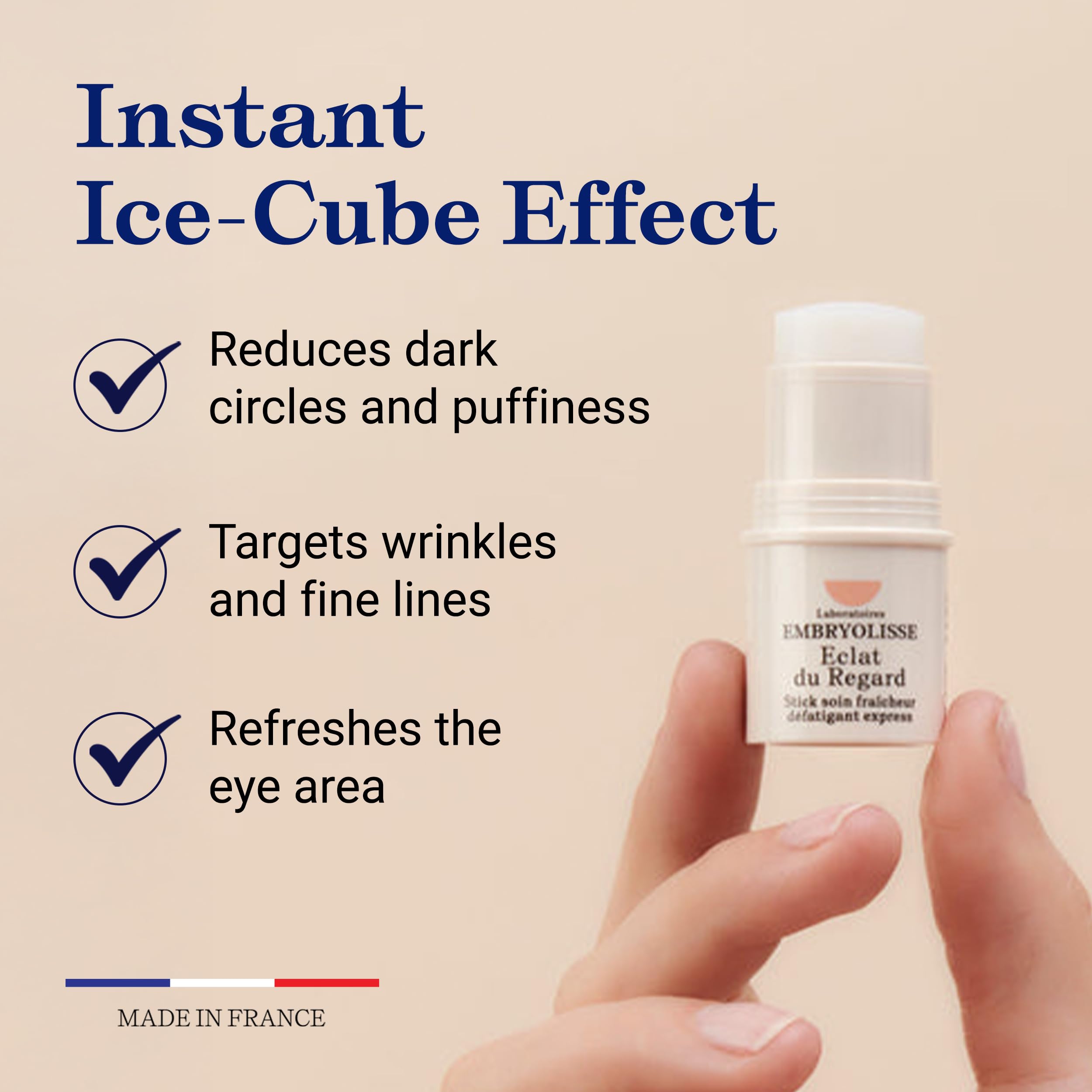 Close-up of Embryolisse Radiant Eye Stick with a cool, refreshing look