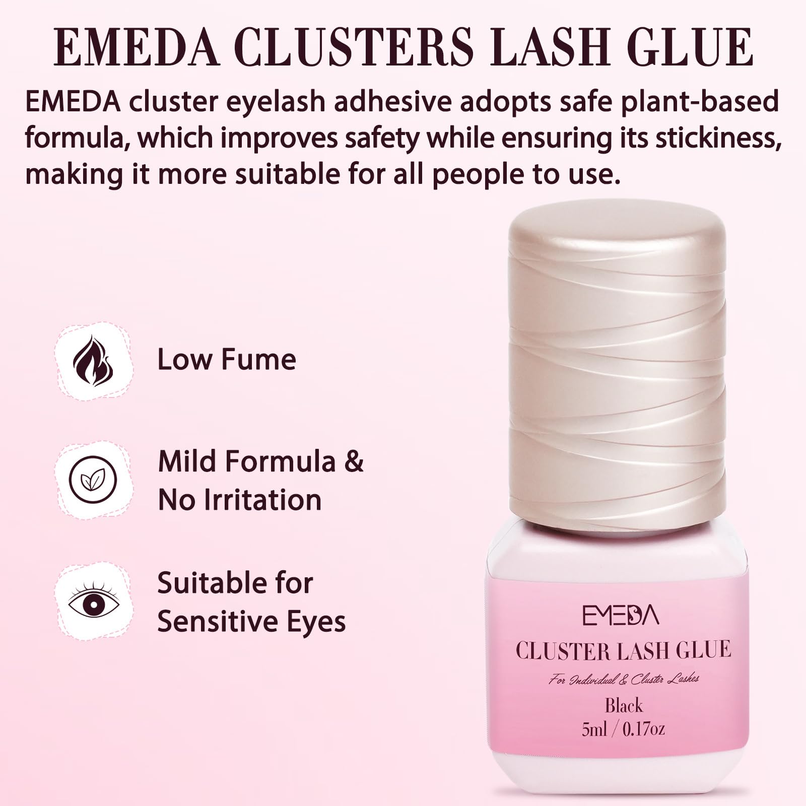 EMEDA Cluster Glue Closeup Application shows precise placement with fast 2-3 second drying time.