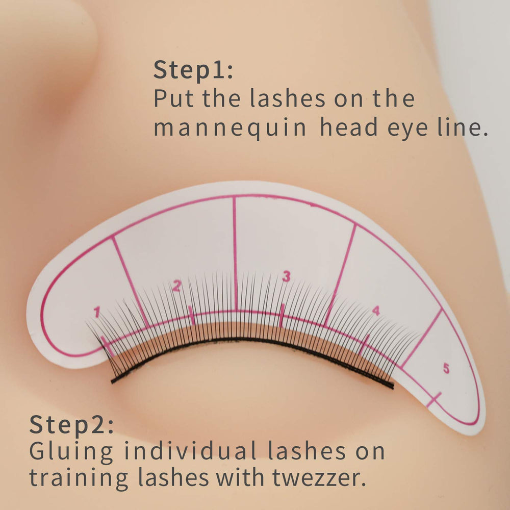 EMEDA practice lashes featuring easy-release design for smooth removal