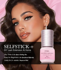 EMEDA lash cluster glue dries in 3 seconds for quick adjustments.