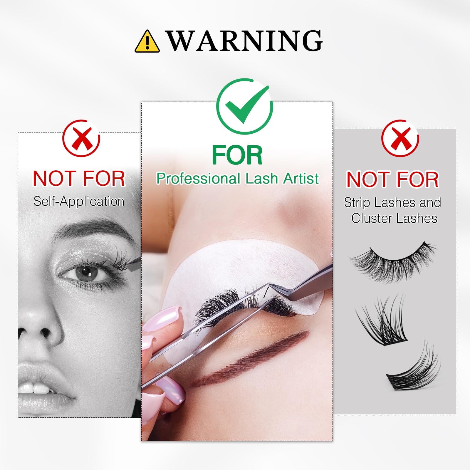 EMEDA lash glue applied by a licensed technician in a salon setting.