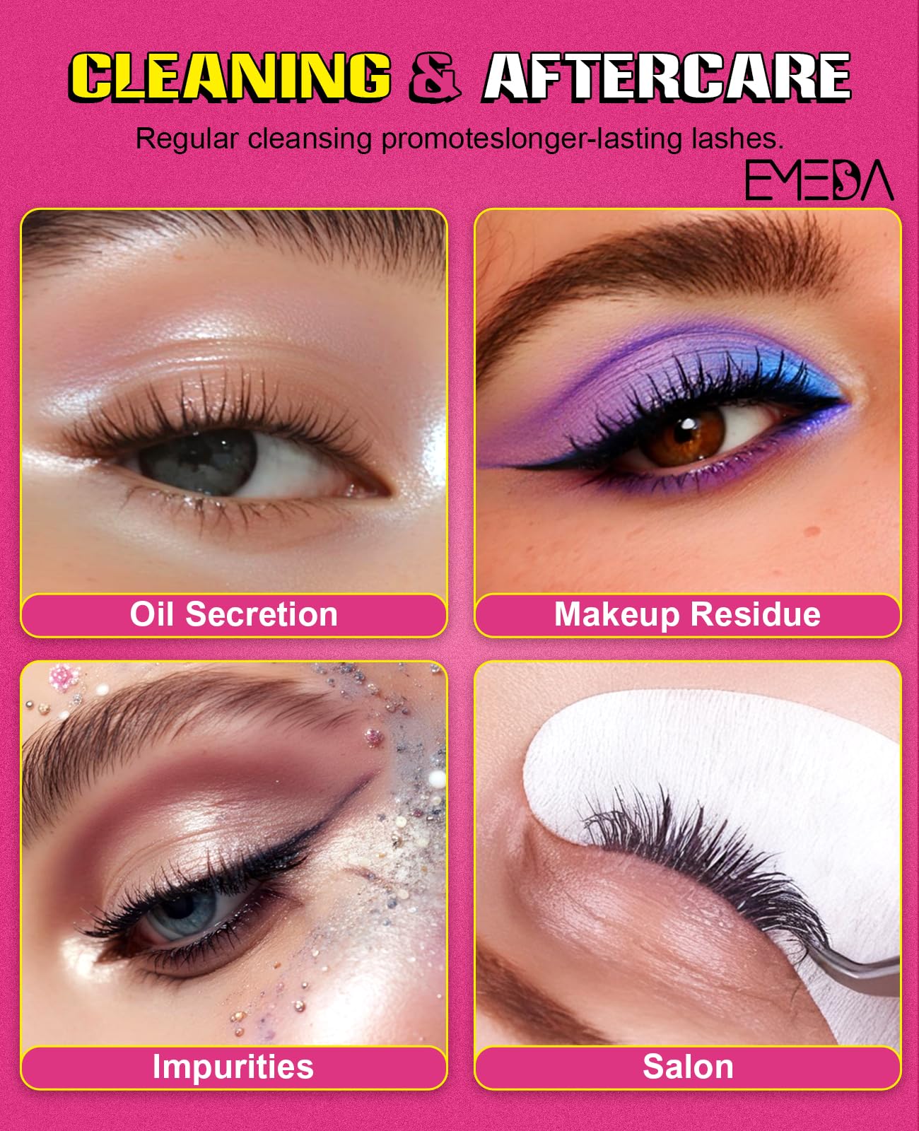 EMEDA Lash Shampoo Kit sin fragancia para ojos sensibles