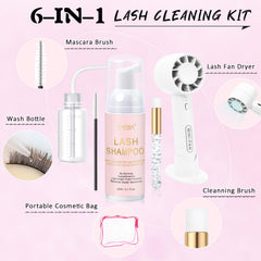 EMEDA kit pestañas champú sin aceite para limpieza suave