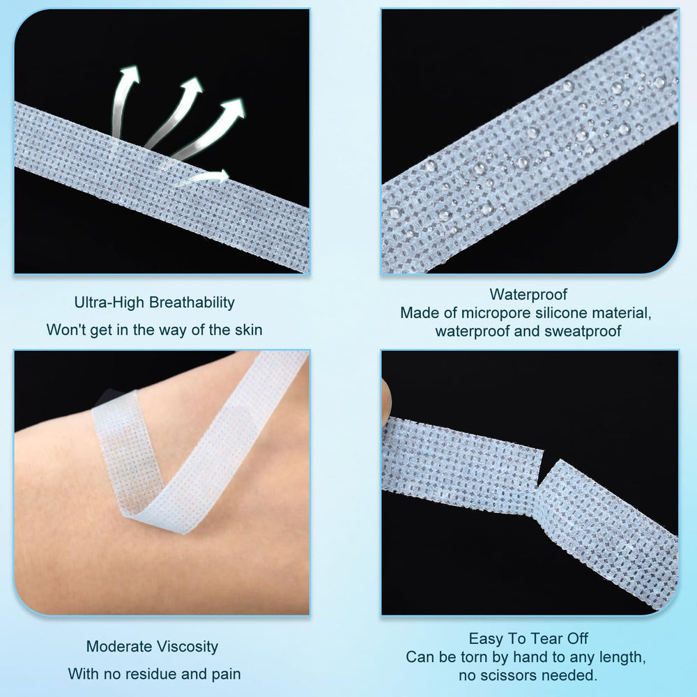 EMEDA lash tape hypoallergenic latex-free on skin, gentle for sensitive eyes